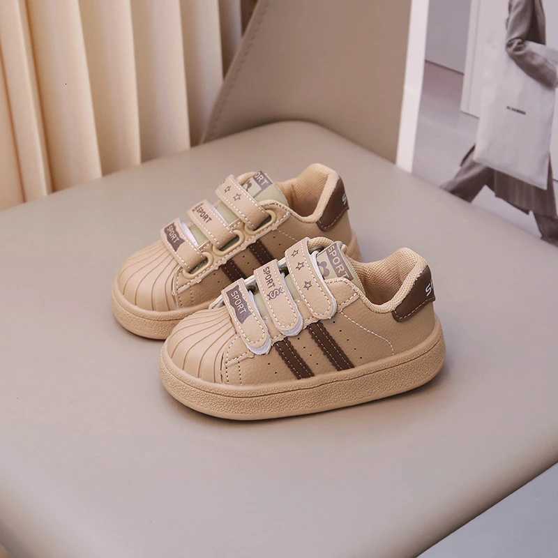Childrens Sneakers 0-6 Years Old White Leather Breathable Boys Girls Casual Shoes Four Seasons Soft Non-slip Kids Walking ShoesT251110
