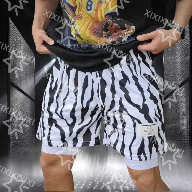 New shorts mens sports shorts 2-in-1 beach shorts summer fitness training jogging shorts breathable X250410