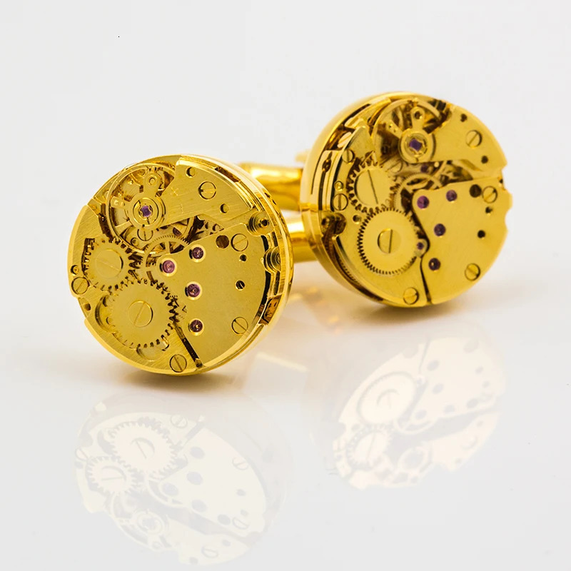 KFLK Gold-color mechanical high quality mens cufflinks wedding gifts cuff links button arrival guests 250409