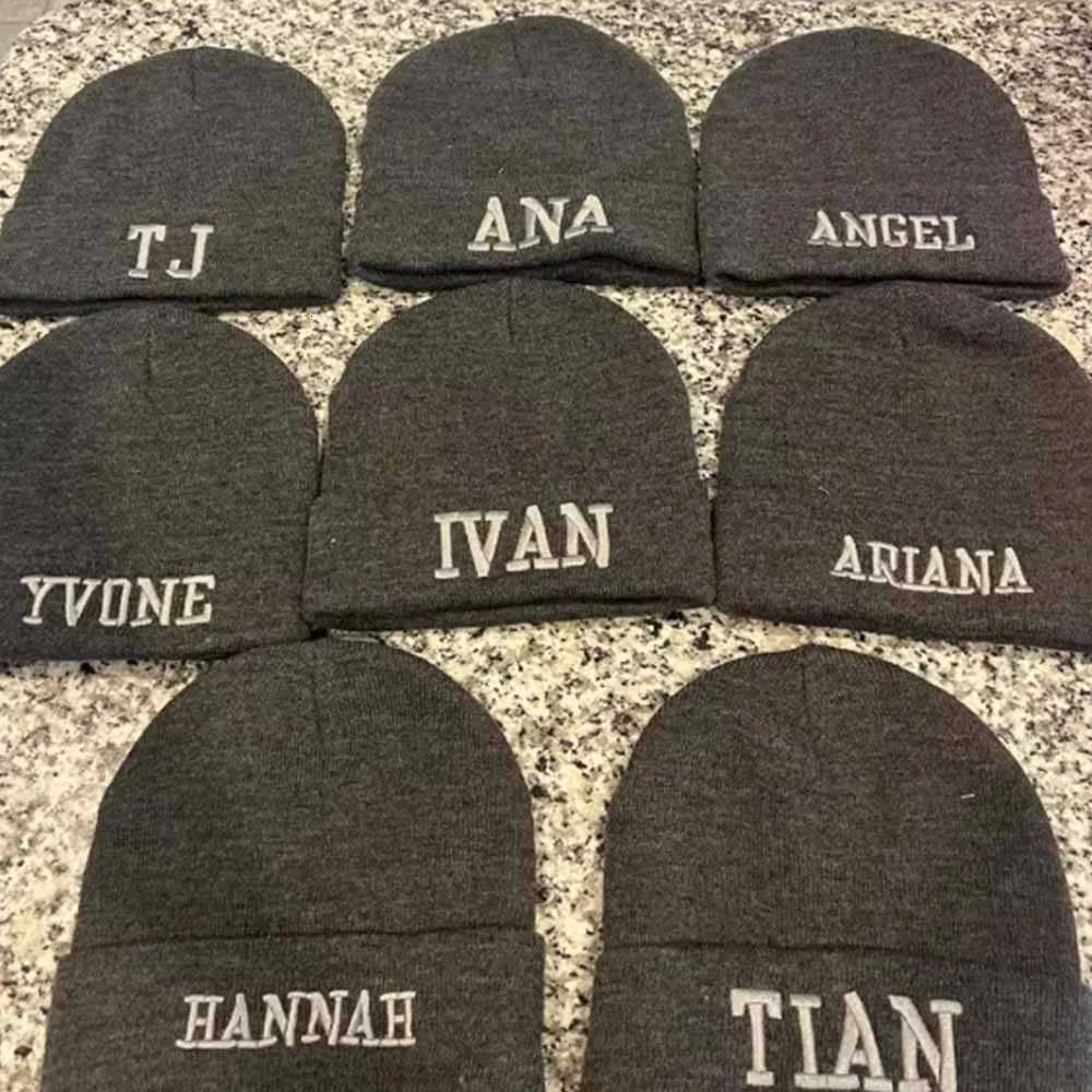 Personalized Baby Beanie Hats custom name Hand Embroidered Knit Beanie with Name for Infants Toddlers Girls Boys birthday GiftXJ251110