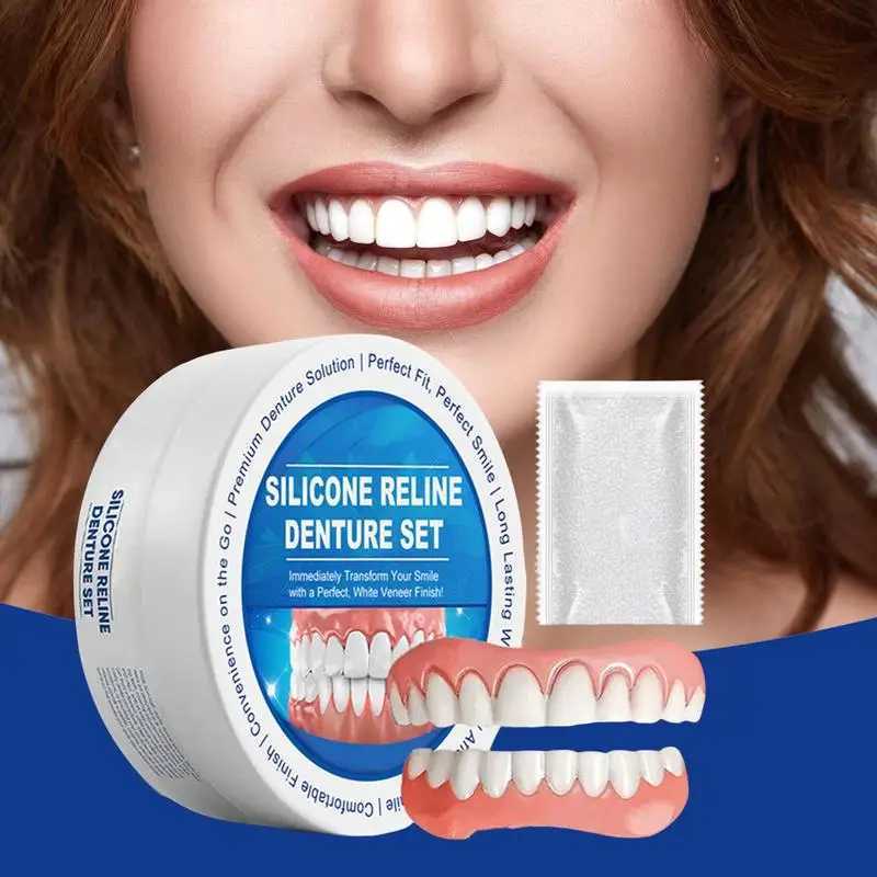 Silicone dental arch soft lining kit lightweight denture cover silicone upper and lower veneer soft lining kit M250410
