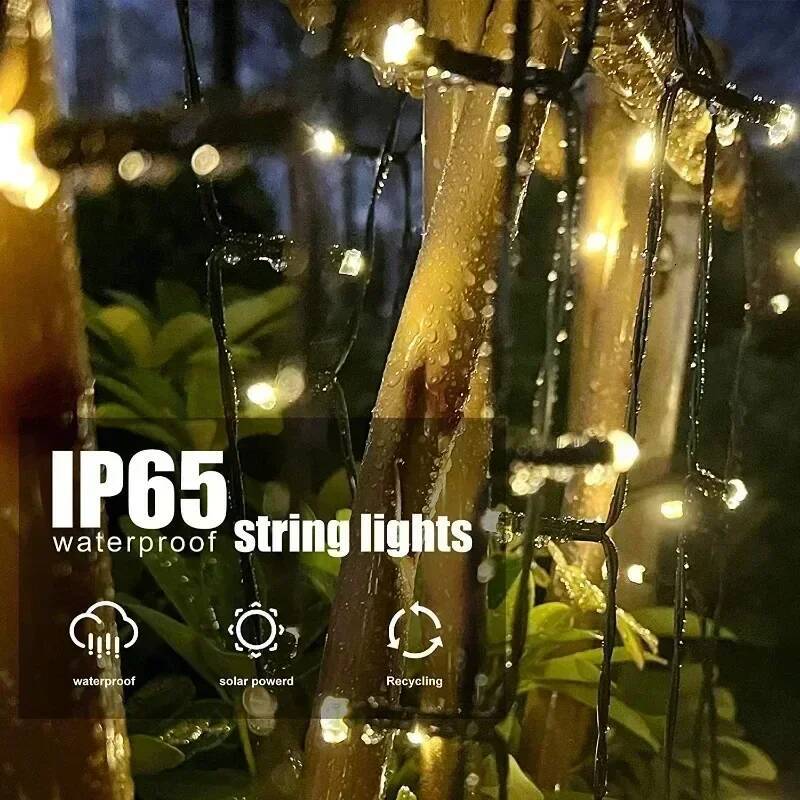 Christmas String Led Outdoor Solar with Modes Twinkle Fairy Lights for Garden Weddin Decoration ddmycat