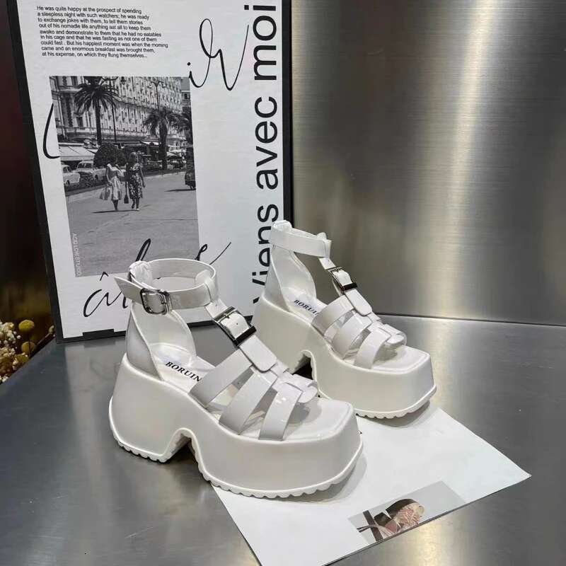 Women Peep Toe Hollow Outs Roman Sandalias 2024 New Thick Sole Sandalswomen Casual Beach Shoes Summer Platform Sandals