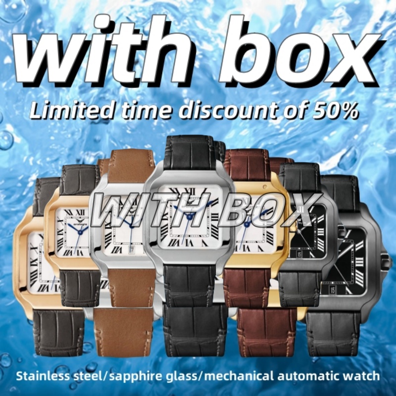 Men watch Couple/Men's Watch Movement Haute Couture Automatic Mechanical Case Stainless Steel Strap Imported Leather Strap