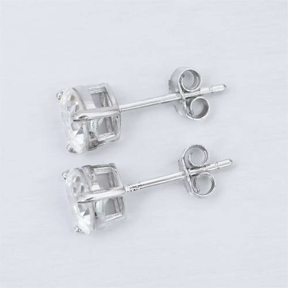 Fashion Solid 925 Sterling Silver Womens Custom Earring Designer Statement Style 6.5*6.5mm Heart Earrings