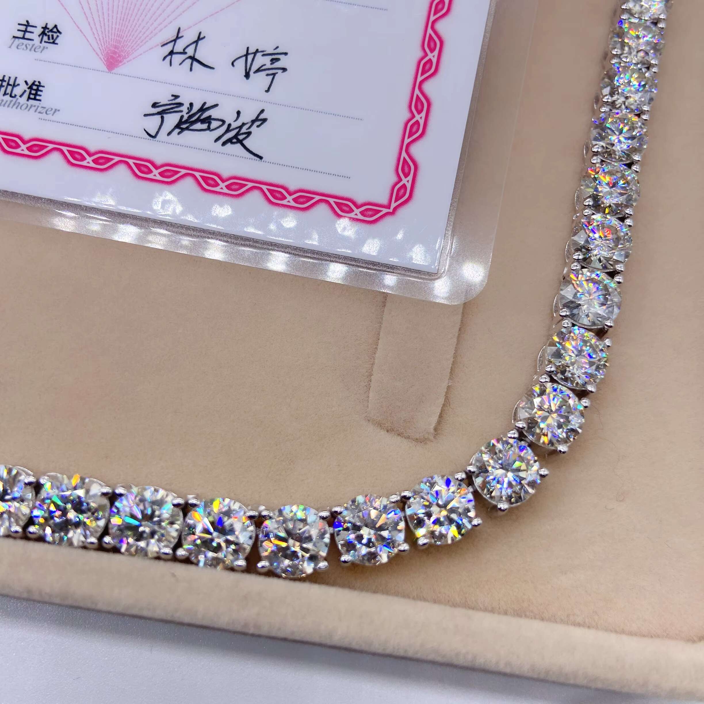 Wholesale Price RTS Hip Hop Jewelry Sterling Silver 925 Pass Tester Diamond Chain VVS Moissanite Luxury Tennis Chain