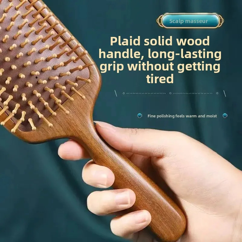 Large Size Airbag Massage Comb Sandalwood Ladies Special Meridian Brush Home Use Scalp Massage Comb Professional Salon Hairdress 251107