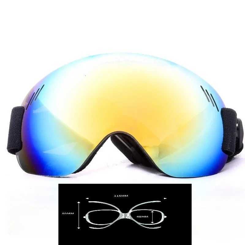 Myopaia Hyperopia Ski Goggles Over-Goggle Optical Insert Frame Anti Fog Windproof Large Lens Snowboard Goggles for Men Women K251110