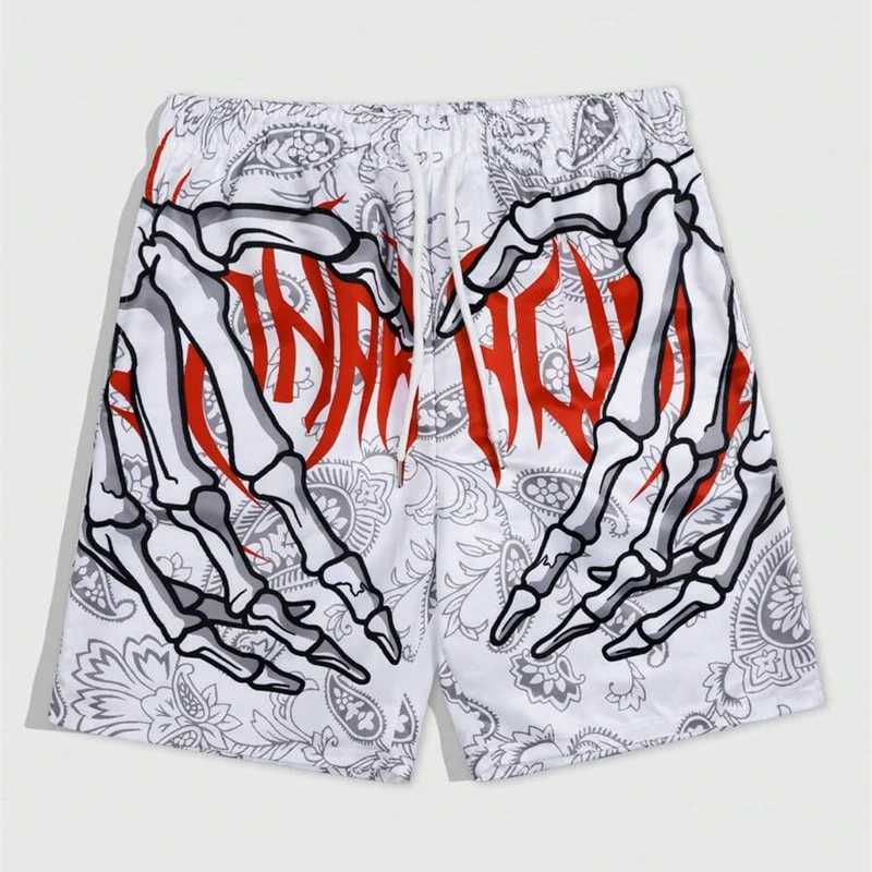 Skeleton Hand Printed Beach Shorts Mens Funny Clothing Quick drying Dragging Swimming Pants 2025 Fashion Summer Sports Pants X250410