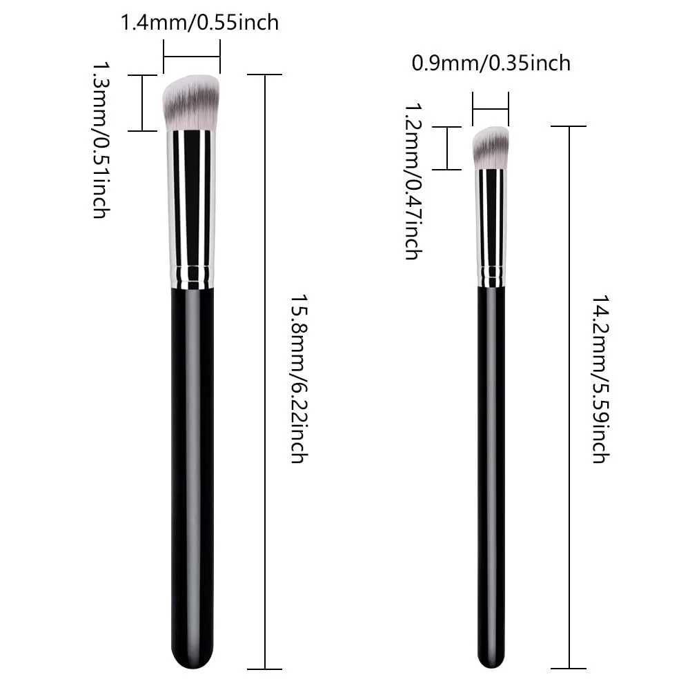 Professional Concealer Brush - Flat Round Head Foundation Concealer Makeup Brush for Under Eye Face Contour Detail Coverage L251110