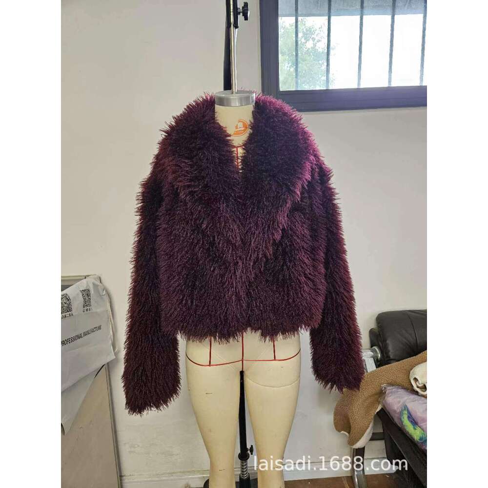 Women's Clothing Autumn Winter New European and American Socialite Fashion Versatile Eco-friendly Faux Fur Short Coat Wholesale