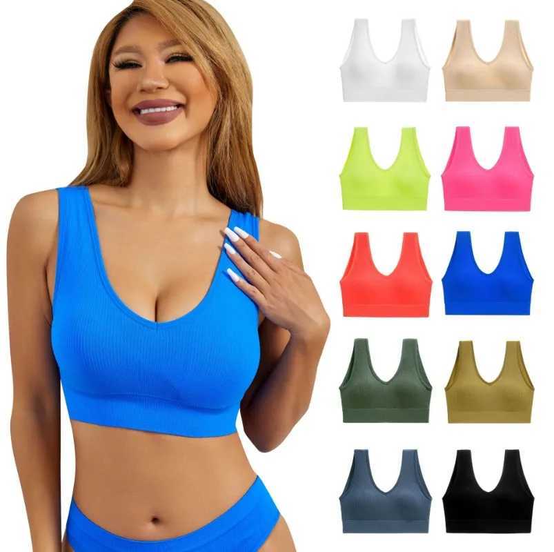 Womens sports bra tops push ups fitness yoga bras underwear womens sports tops breathable running vests fitness clothesXJ250410
