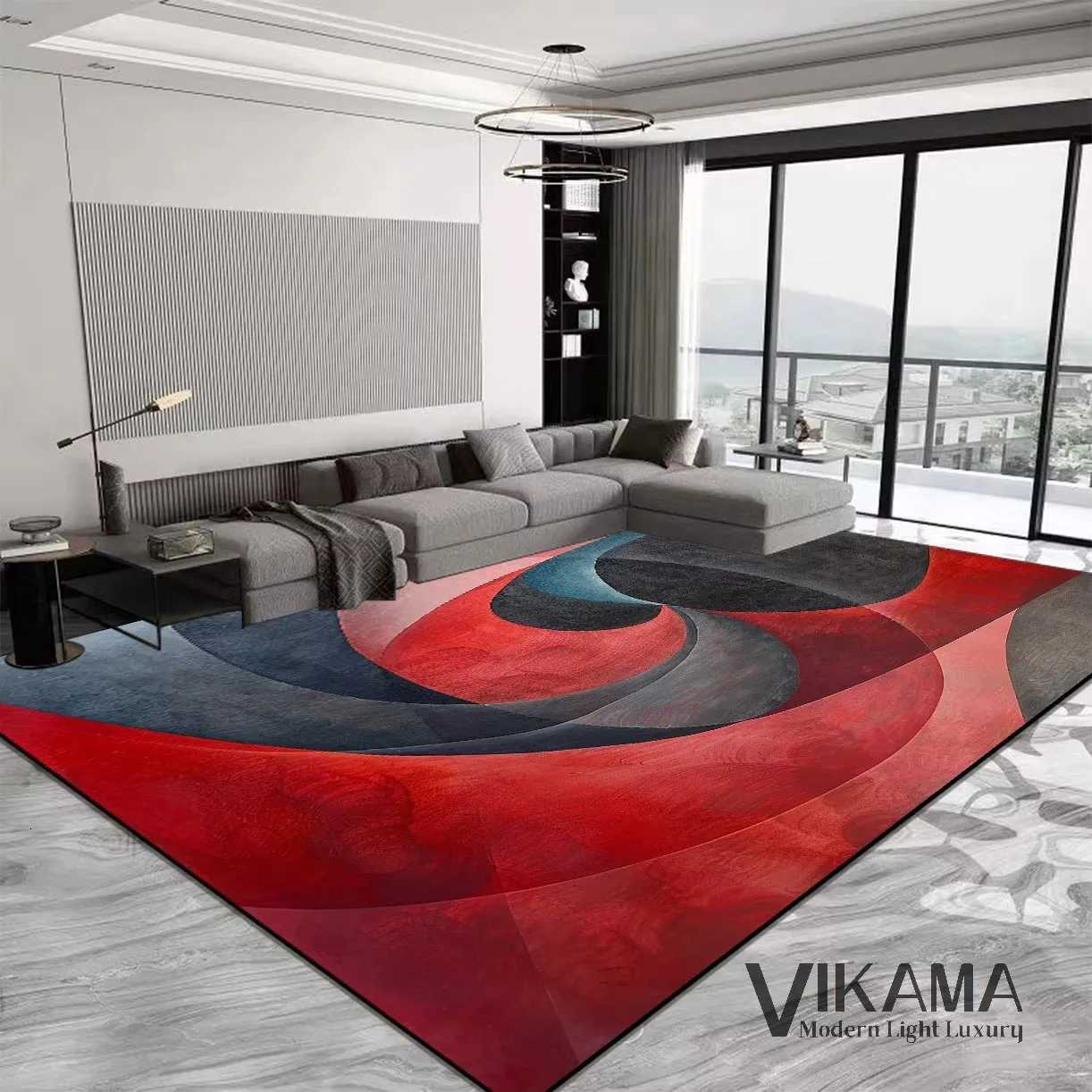 VIKAM Abstract Art Light Luxury Carpet Living Room Home Bedroom Sofa Area Decoration Soft Non slip Washable Floor Mat Y251110