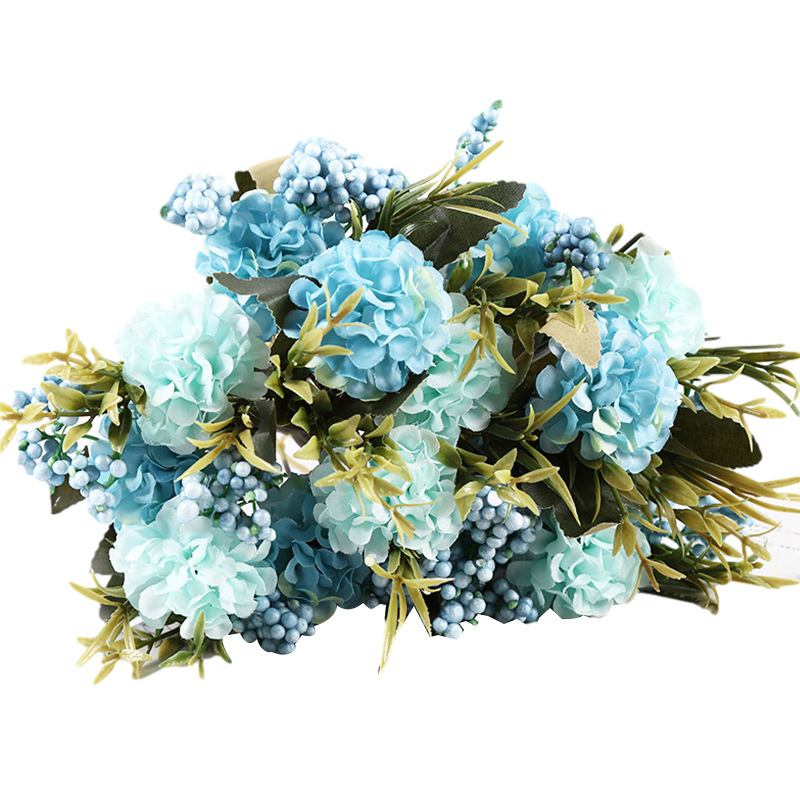 Artificial Pearl Chrysanthemum Bouquet Silk Fake Flowers Wholesale for Table Centerpiece Home Wedding Bouquets Party Table Indoor Decor Vase Filler