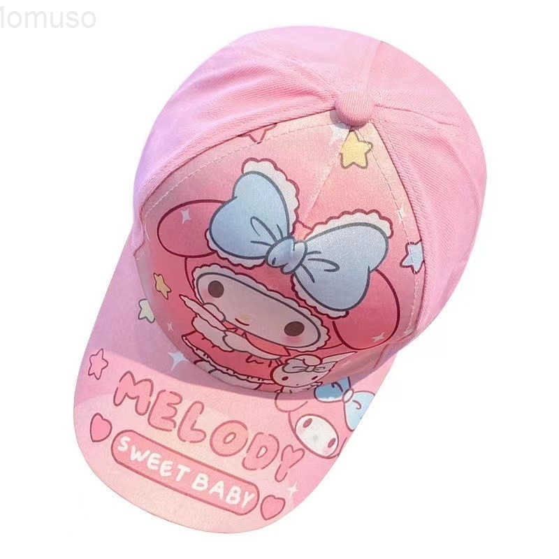 Sanrio Childrens Hat Spring Summer Cartoon Sun Hat Boys and Girls Baseball Cap Kuromi Duckbill Cap Little Girl H251110