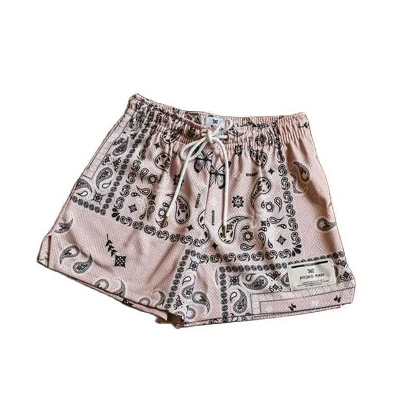 RYOKO RAIN Summer Mens Shorts Mens and Womens Fashion Beach Casual Shorts Mesh Sports Quick Drying Quarter Pants X2504101