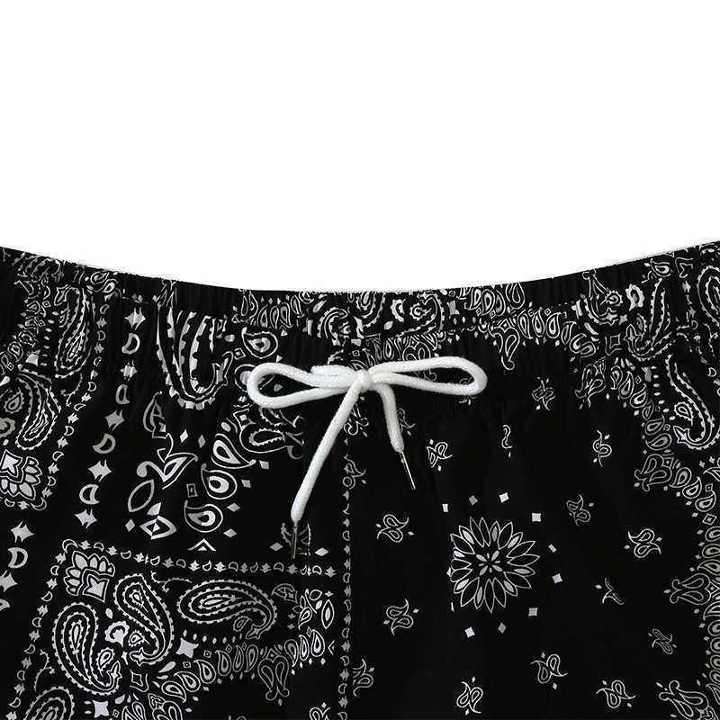 Mens sports leisure fashion printed home shorts ultra-thin oversized loose shorts pajamas pants breathable and comfortable sleeping bottom X250410