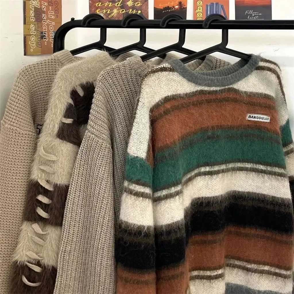 Fashion Korean Style round Neck Thickened Womens Sweater Lazy Style Loose Fit Autumn Winter New Arrival Live Broadcast Knitted Sweater Y251110