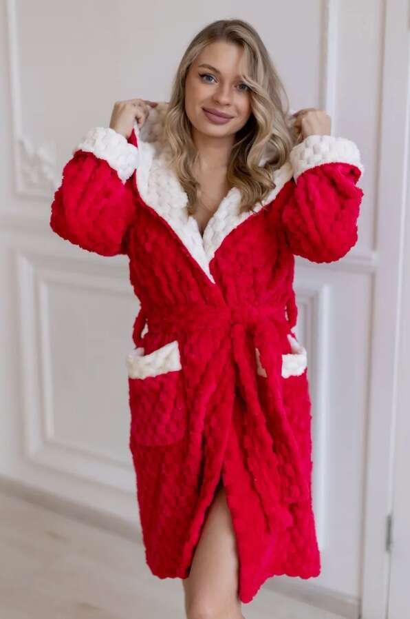Pajamas Autumn Winter Cross-Border Fleece-Lined Thickened Furry Jumpsuit Hooded Pajamas Parent-Child Outfit