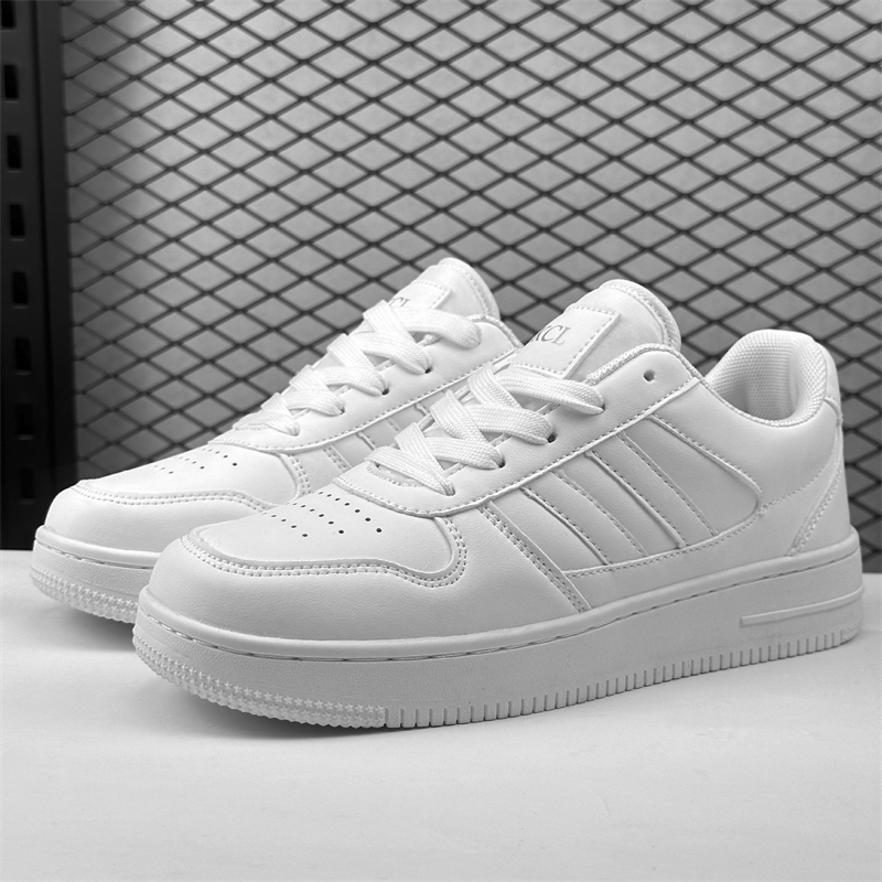 Free shipping affordable luxury Skateboarding shoes versatile for couples super soft casual sports thick soled white shoes