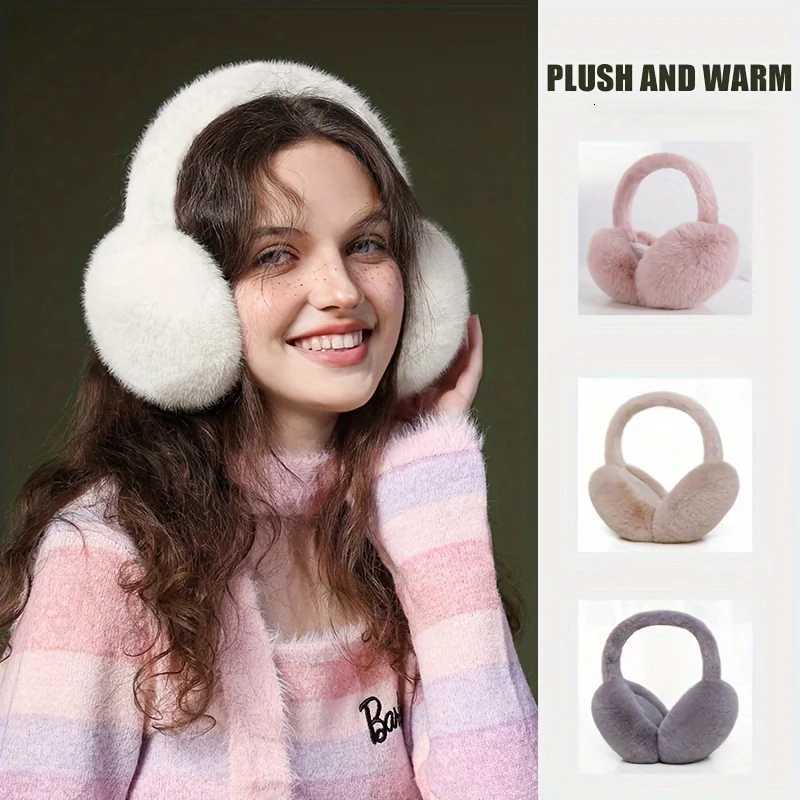 Cozy Plush Hamburger Ear Warmers Unisex Winter Earmuffs Windproof Foldable Stay Warm in Style Shop Now W251110