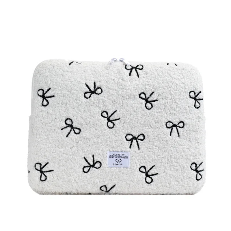 Cute bow Laptop Sleeve Cover Bag 11 13 13.3 13.6 14 Inch Carrying Case Bags For Ipad Asus HP 250403