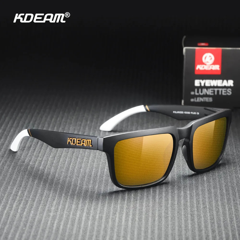 KDEAM PLUS size fishing sunglasses for men 64mm wide polarized driving night vision goggles 250410
