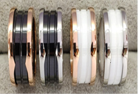 Fashion Ring Black Ceramic Spring Ring European And American Fashion Narrow Edition Charity Edition Designer Ring Wide Edition White Ceramic Couple Ri