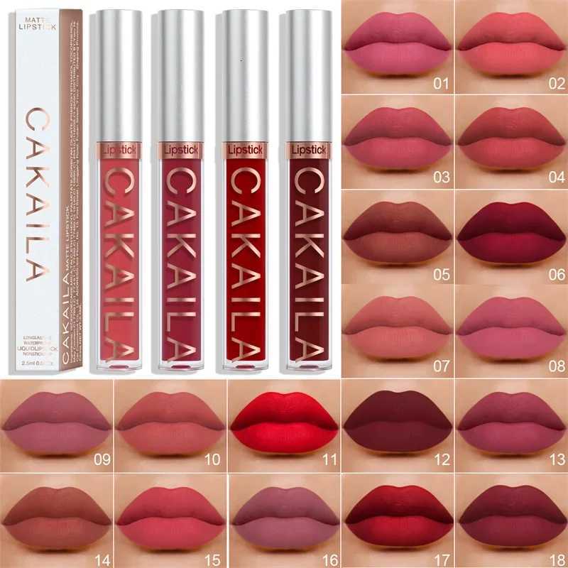 18 Colors Matte Lipgloss Wholesale Cheap Liquid Lipstick Makeup Lip Color Batom Long Lasting Sexy Red Pink Nude Lip Gloss BulkT251110