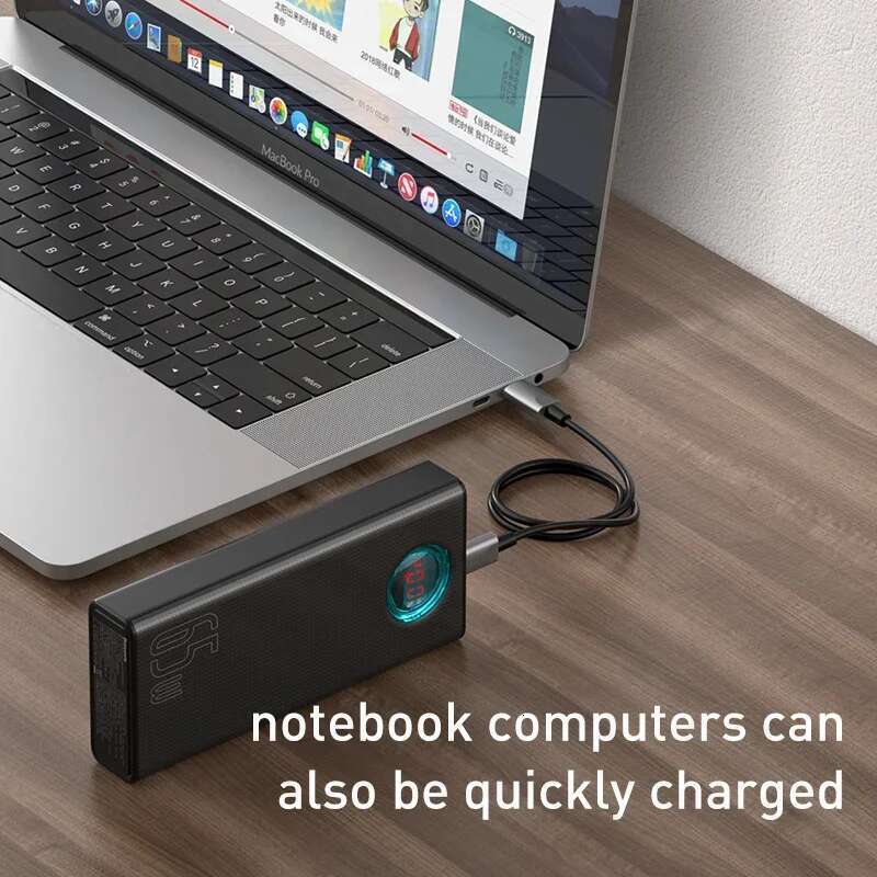 Baseus Bank 30000mAh 65W PD3.0 Quick Charging 3.0 FCP SCP Portable External For Laptop Tablet Power bank