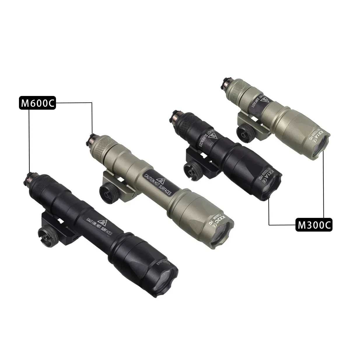 New Arrival M600C M600 M300 tactical weapon light air gun powerful flashlight suitabLE for 20mm track reconnaissance rifLE hunting gun LED light Z2504