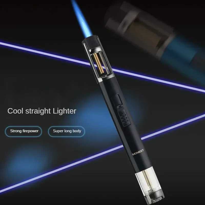 Torch Kitchen Candle Gas Stove Lighter Jet Gun Welding Butane Lighters Cigar Accessory Outdoors Windproof Cool Gadgets Men GiftsC250315