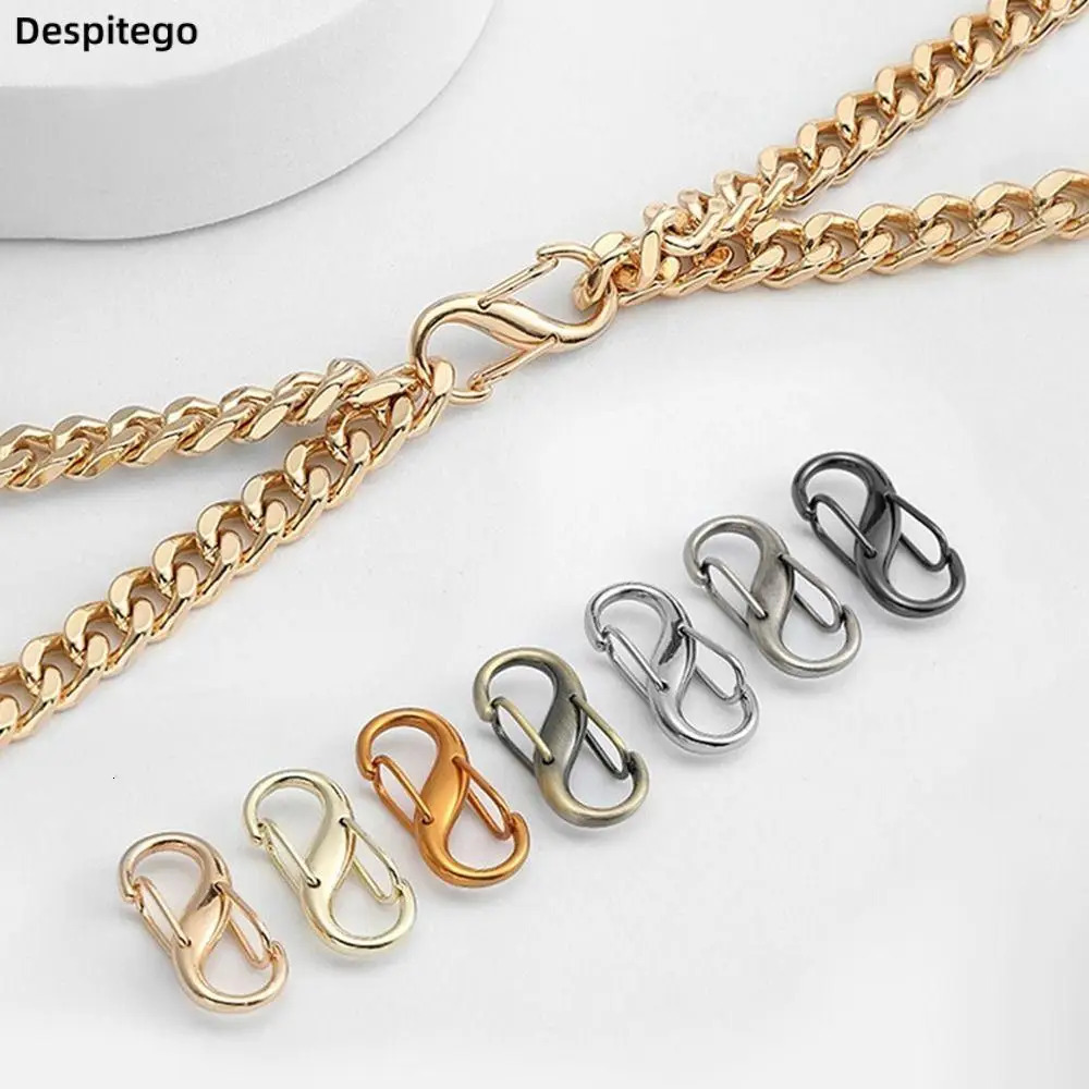 2Pcs DIY Chain Bag Adjustable Buckle Metal Clasp Removable Buckle Bag Accessory Chain Extension Shortening S Type Shape Clasp 251110