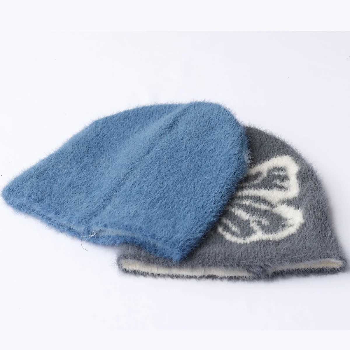 2024 new y2k bow pattern Beanies Hat Men Winter Autunm Warm Knitted Bonnet Cap Soft Skullies Beanies Caps Boys GiftsXJ251110