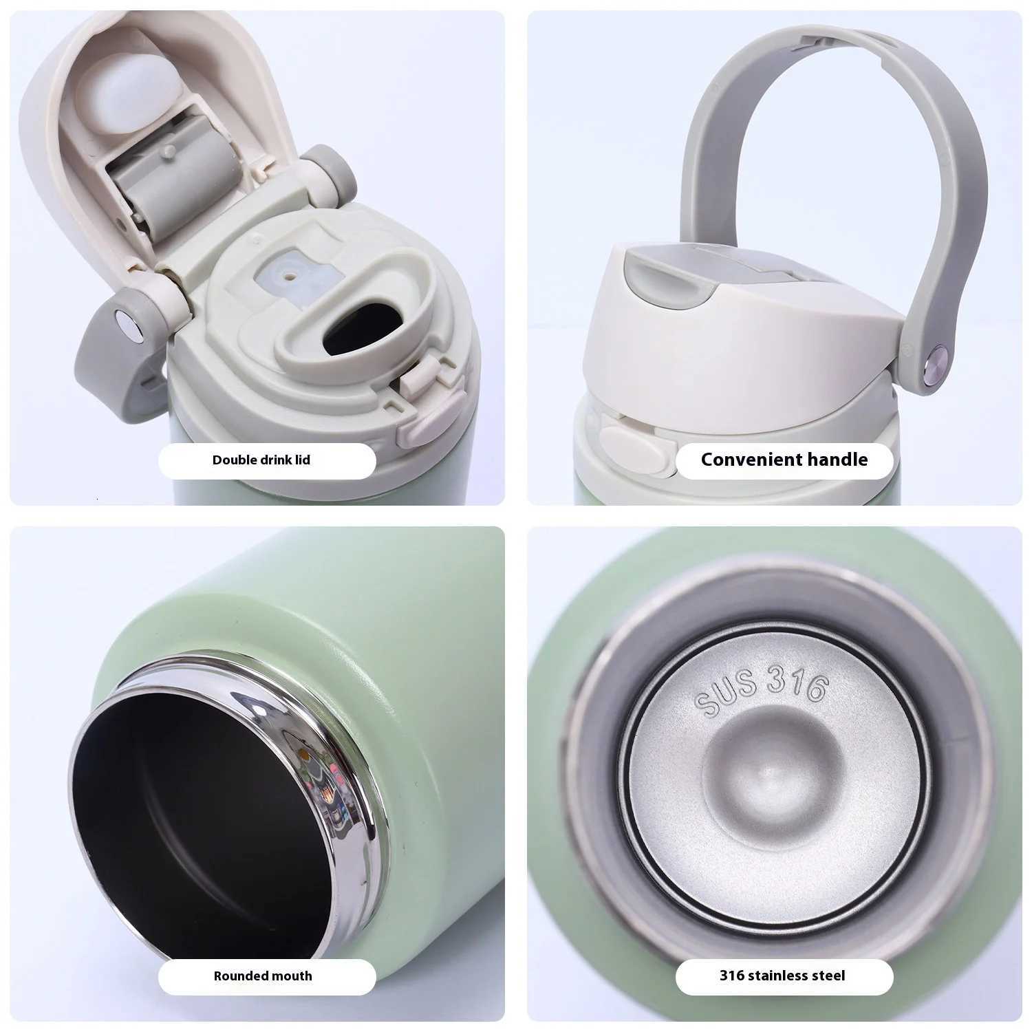 Fashionable cup Hot-selling Stainless Steel Insated Cups Large-capacity Portable Hand-held Sports Water Cups Car-mounted Handle Insated Cups Y251110