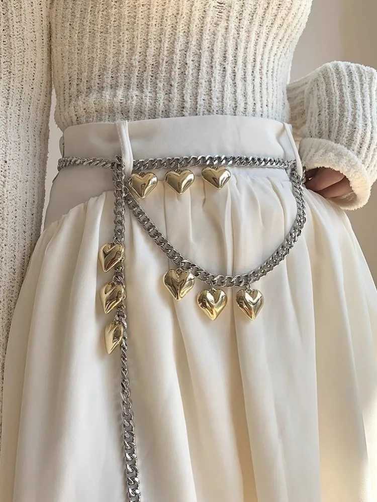 Design personalized pendant waist chain fashion accessory belt street womens metal belt X250410