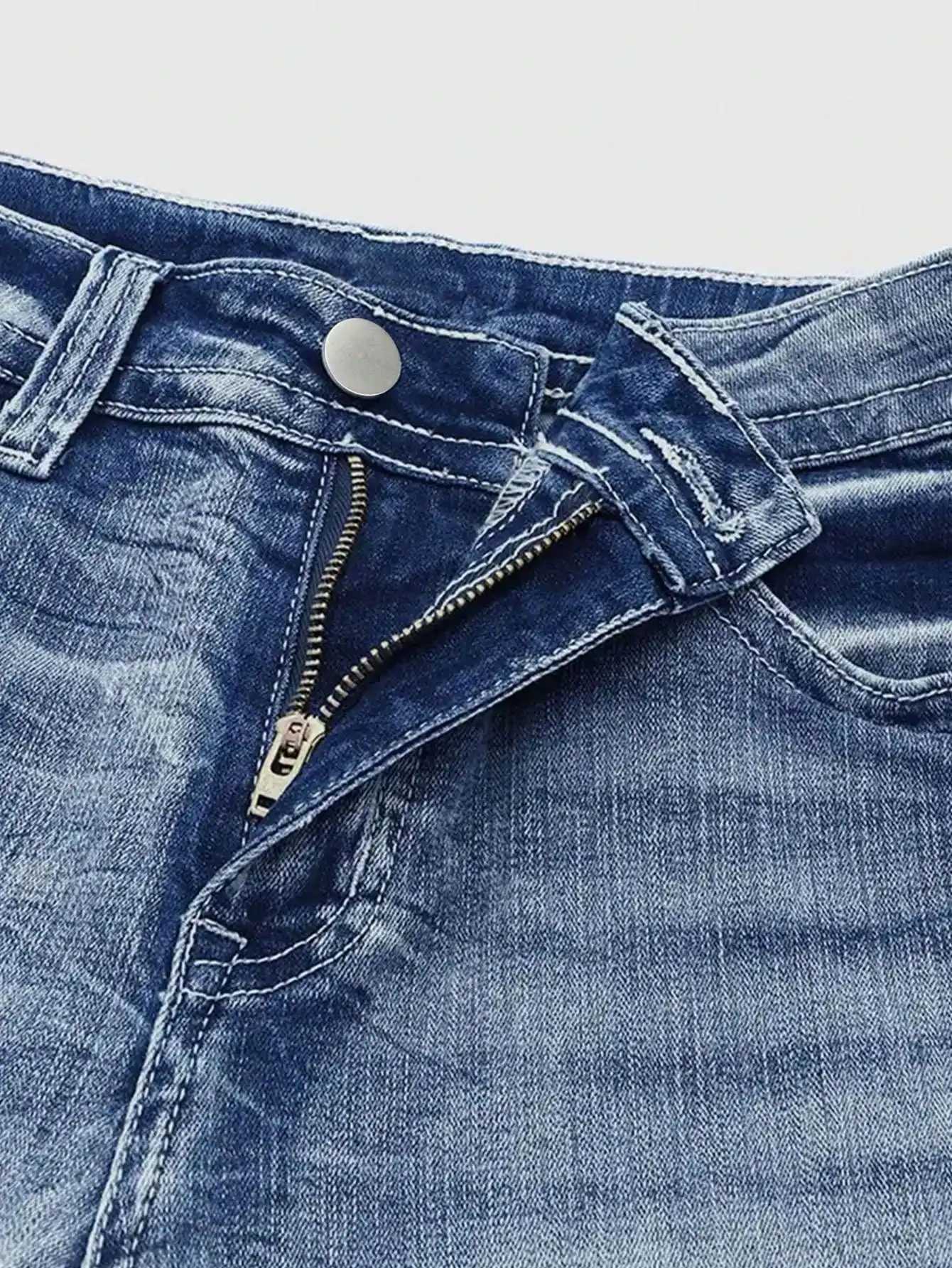 New Womens Casual Button Pocket Jeans - High-Quality Straight-Leg Denim Pants for Everyday Wear - Best-Selling Trendy Jeans for C251110