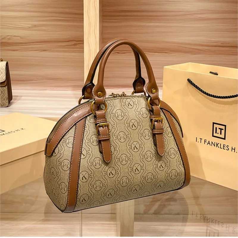 Womens handbag fashionable and luxurious brand handbag new 2025 high-end leather shoulder bag designer retro crossbody bag K251110