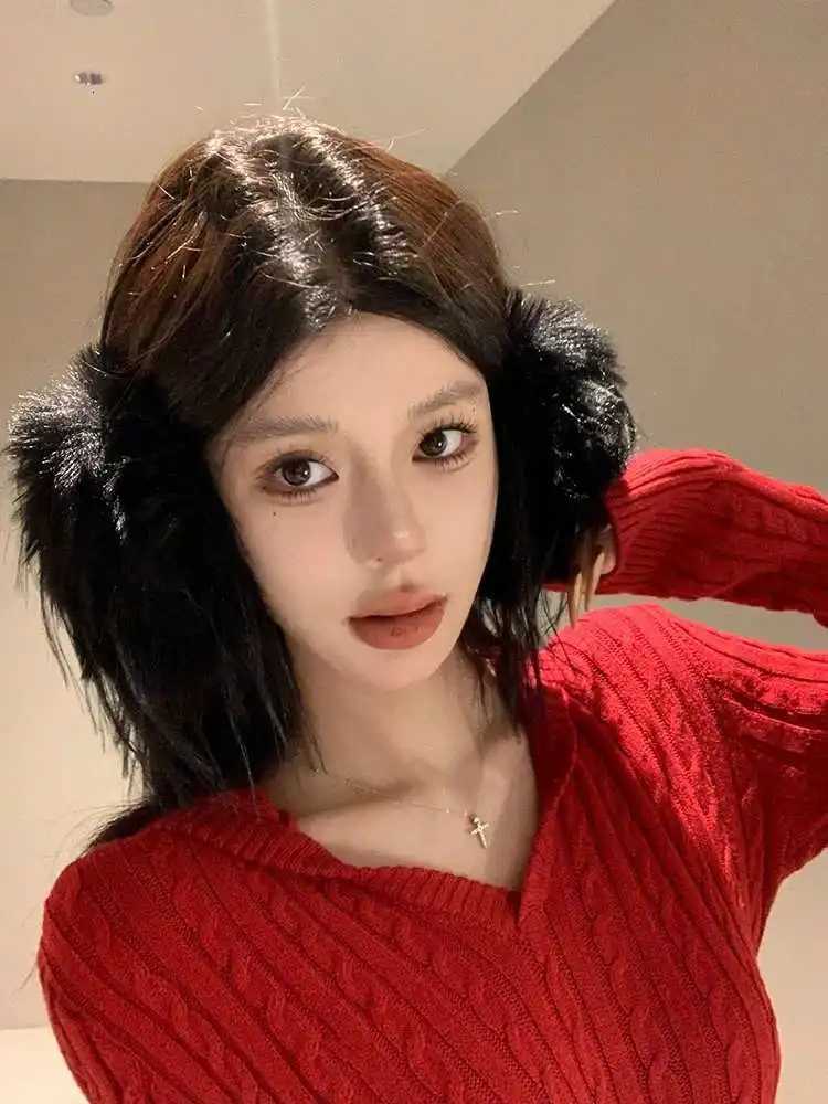 Long Hair Plush Warm Earmuffs Womens Hair Band Ear Protectors Ear Bags Cycling Cold Proof Fluffy Winter Ear Warmers W251110