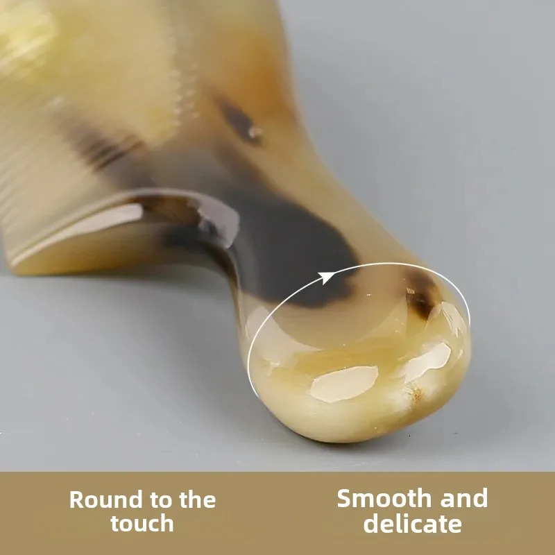 High Quality Pure Natural Handmade Ox Horn Comb 16-20cm Professional Hair Salon Comb For Black People And Wigs Chinese Mainland 251107