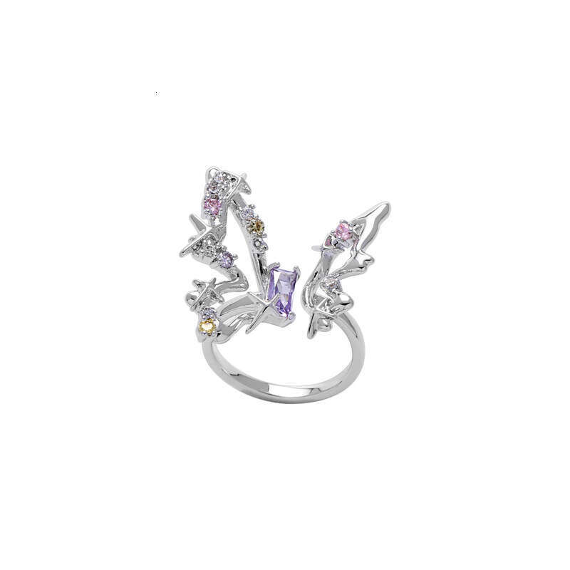 Fashion Hollow Butterfly INS Style Niche Non-Fading Elegant Design Versatile Cross-Border Index Finger Ring