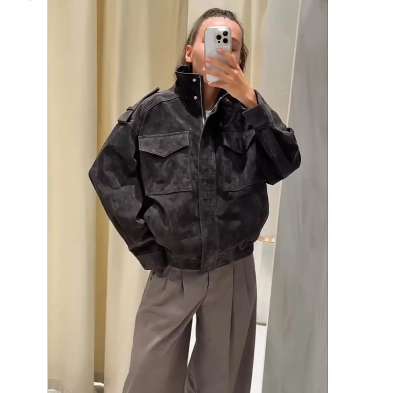 Autumn Womens Jackets Coats Fashion Loose Youth Street Warm Chic Travel Outerwear 251110