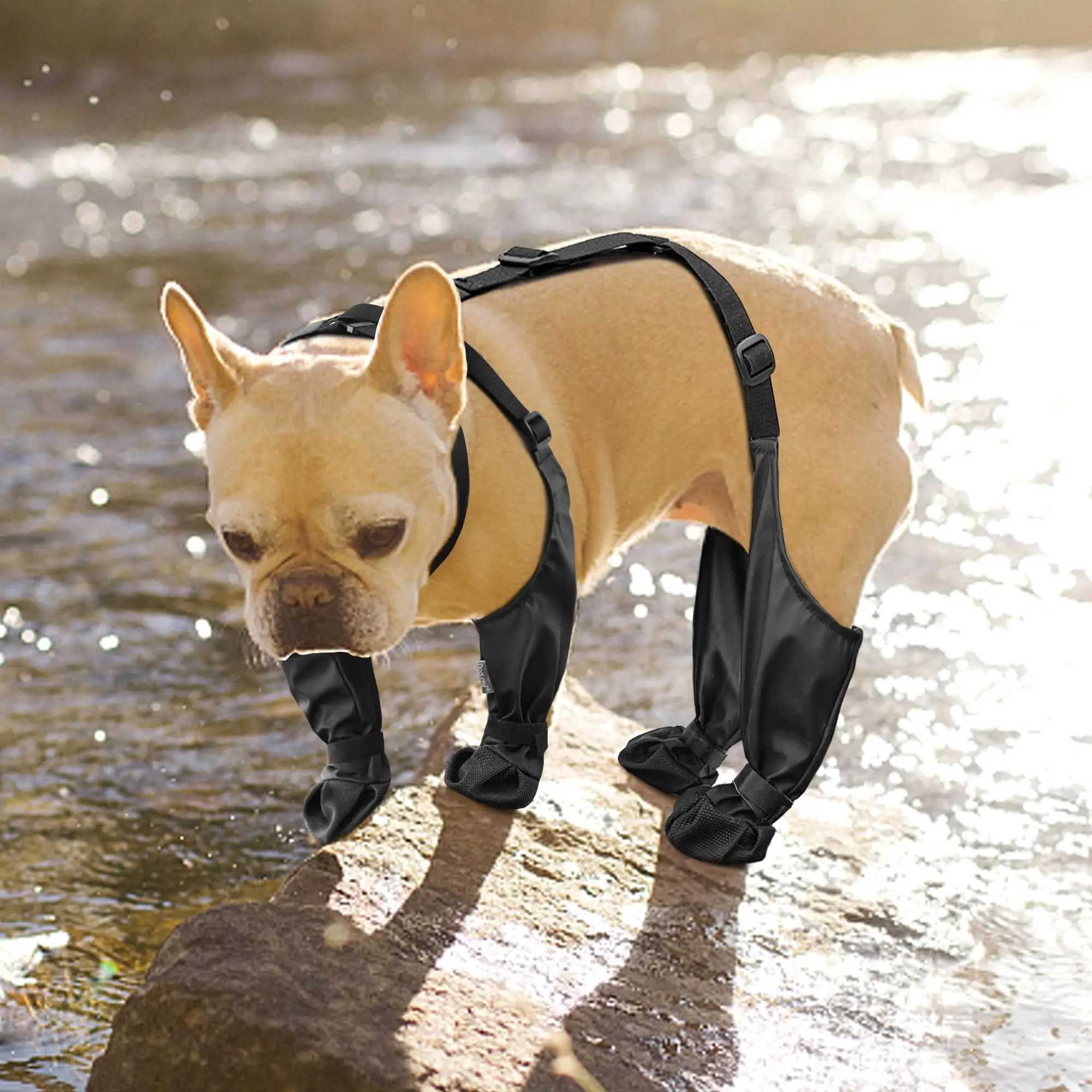 Waterproof and breathable pet dog shoes for dogs used outdoors in rainy weather anti slip for bulldogs and Chihuahua paw protectors T2504010