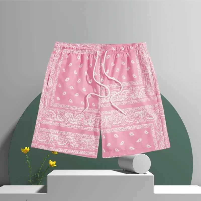 3D printed Hawaiian womens oversized sports shorts summer casual stretch waist shorts outdoor mens running sports shorts X250410