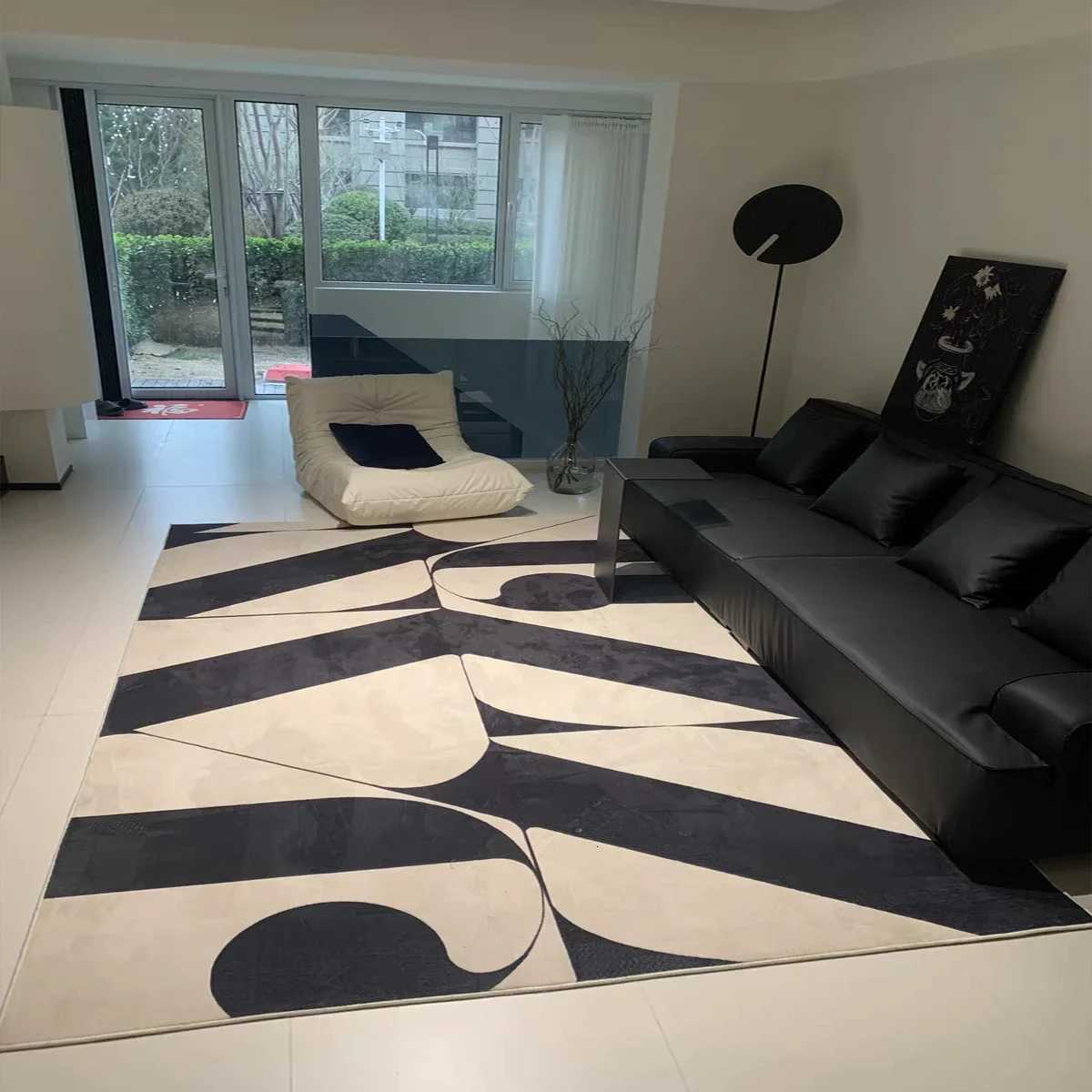 Cream Beige Plush Area Rug Simple Large Soft Carpet for Living Room Bedroom Bathroom Non-Slip Floor Mat Home Decor Y251110