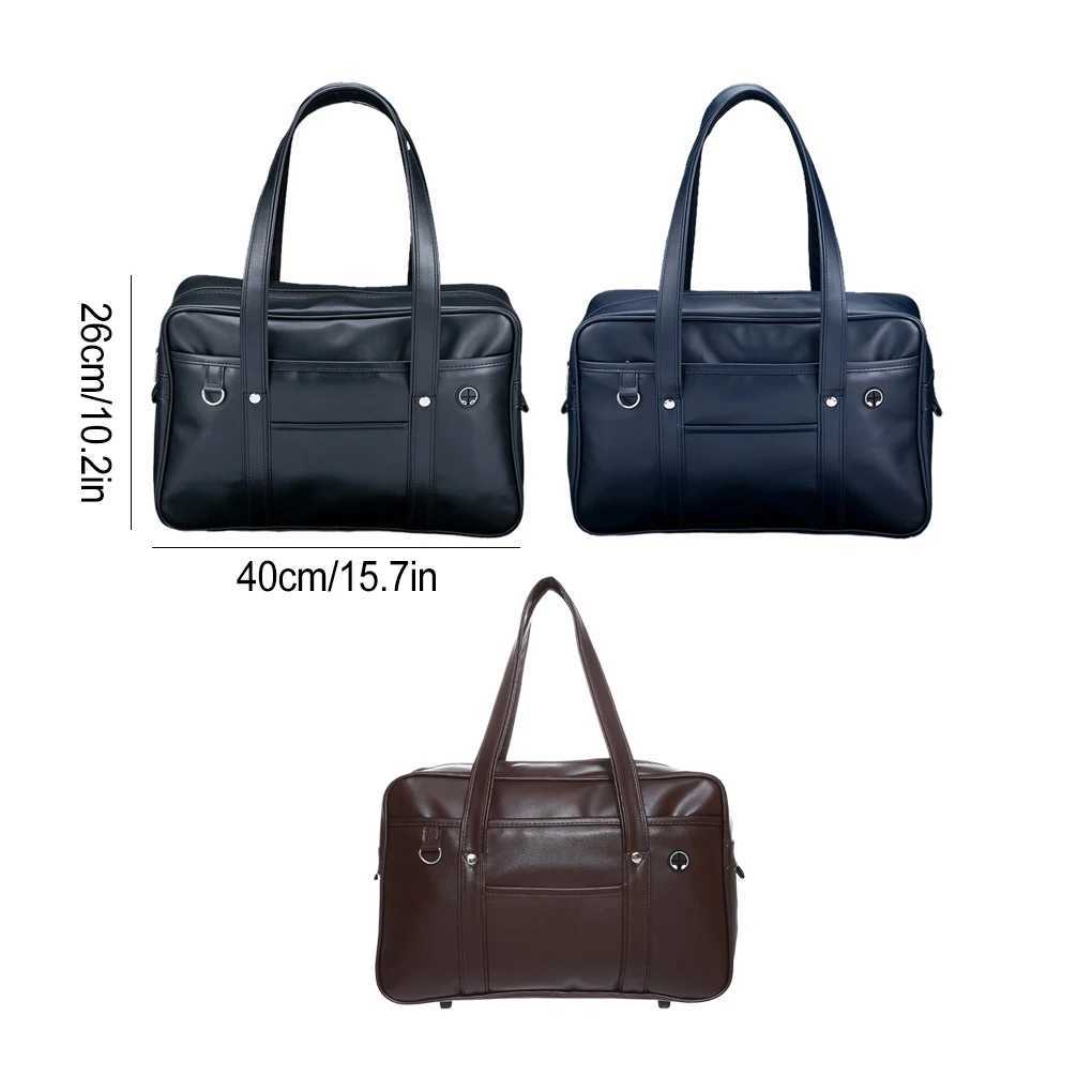 School Bag PU Leather Duffle Japan Wide Application Japanese Handbag Large Capacity Waterproof K251110