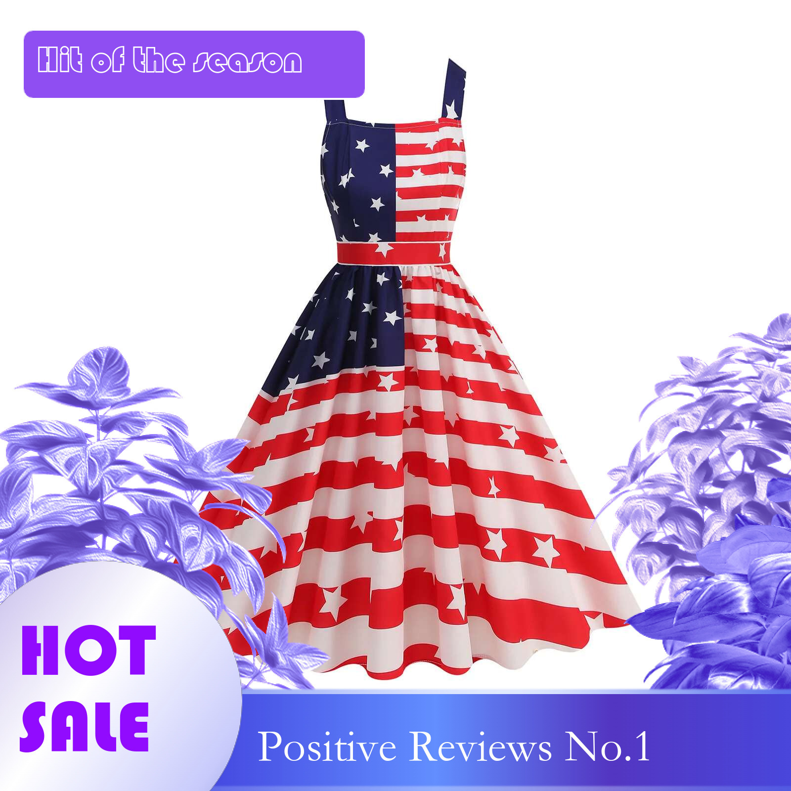 Dongdumaoyi American Flag Pirnt Party Sexy Sleeveless Suspender Formal Dresses For Women Th Of July Large Swing Midi Dress Vestidos