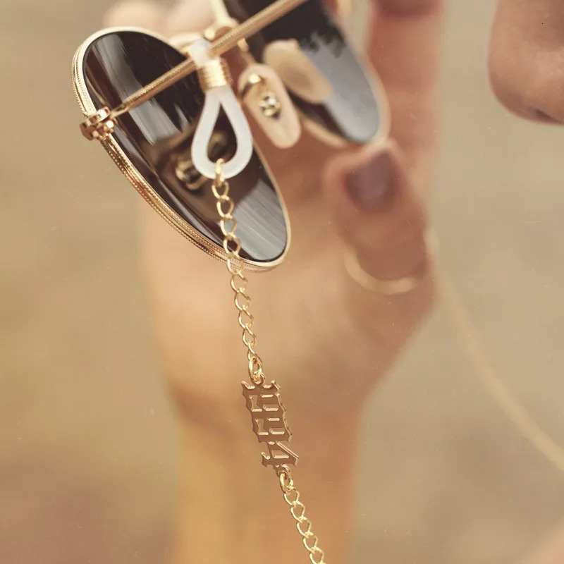 Personalized eyeglass chain summer jewelry womens stainless steel sunglasses holder customized eyeglass chain gift 250409