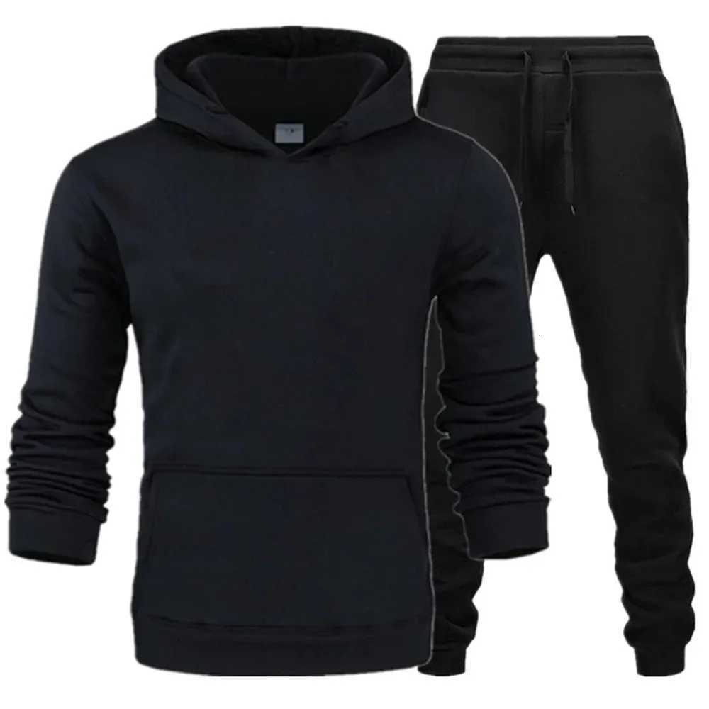 2025 winter hoodies suits men fashion Fleece red hoodie black Brand pants Casual Jogger suit tracksuit sweatshirt W251110
