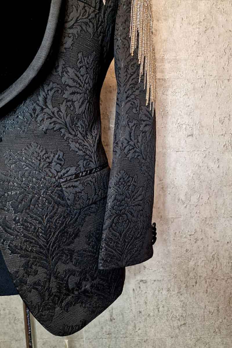 Fashion Wedding Men's Suit Jacquard Men Suit Party Suit 2-PCS New Tailor-Made Groom Groomsman Formal Occasions Size Customized M251609